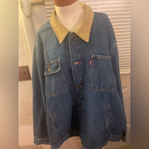 LEVI’S Stock Trucker Jacket Corduroy Collar - Picture 1 of 5